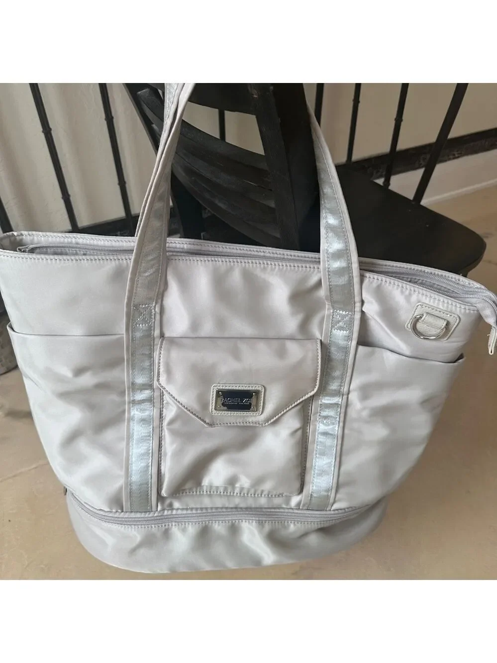 Rachel Zoe Travel Tote with Matching Accessory Bag in Excellent Condition